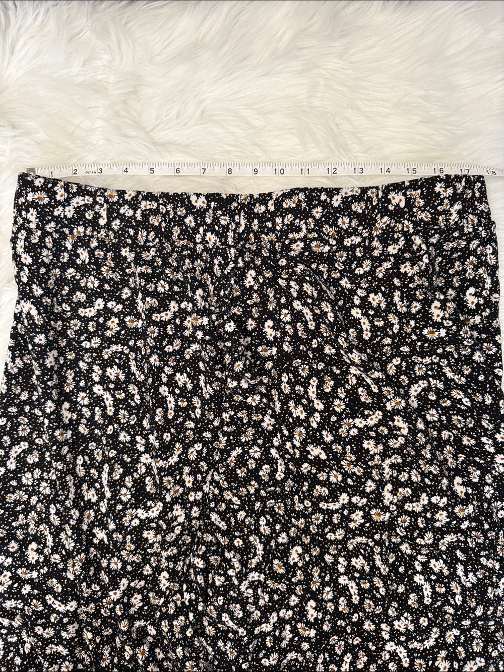No Boundaries Floral Skirt XXL Black Midi Skirt Front Slit Flowy Plus Size - Picture 4 of 5